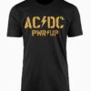 AC/DC Black and Yellow Distressed Print T-Shirt