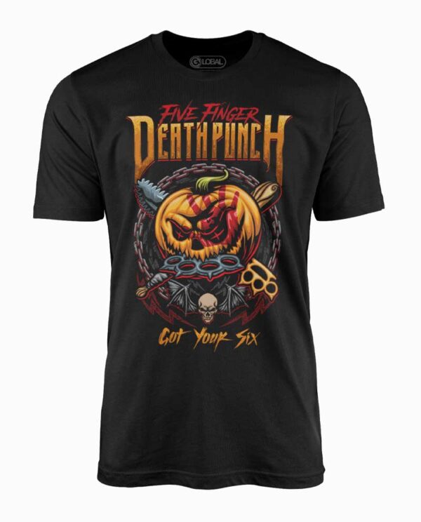 Five Finger Death Punch Got Your Six Halloween Black T-Shirt