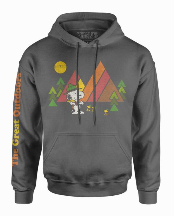 Peanuts Snoopy Great Outdoors Charcoal Hooded Sweatshirt