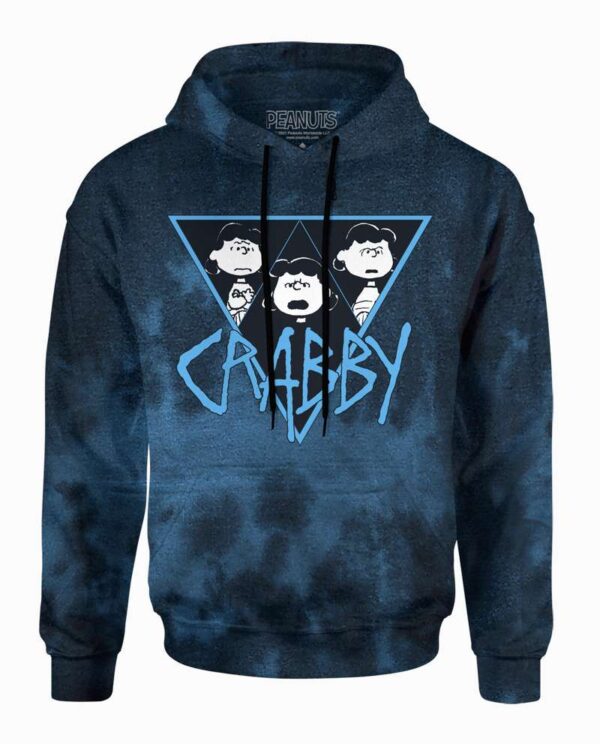 Peanuts Crabby Lucy Blue-Black Wash Hoodie Main Image
