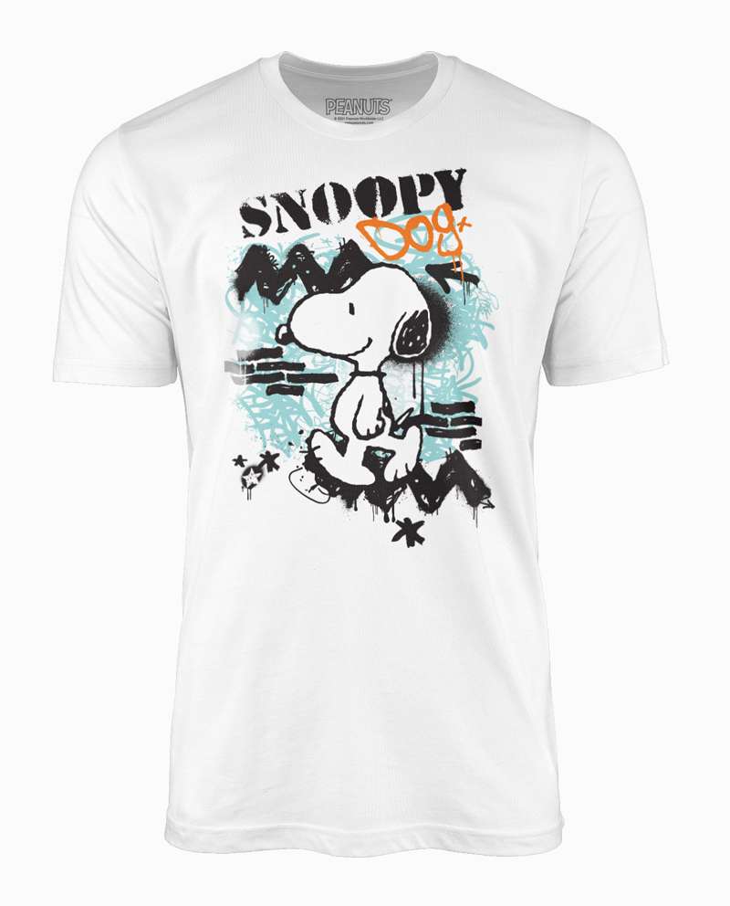 Peanuts Snoopy Graffiti White T-Shirt | Pop Cult - Officially 