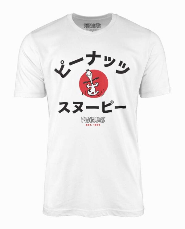 Peanuts Snoopy Kanji White T-Shirt Main Image