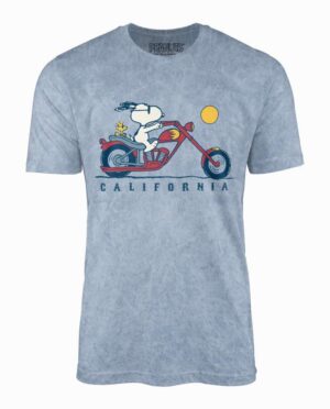 Peanuts Snoopy California Blue Mineral Wash T-shirt Main Image