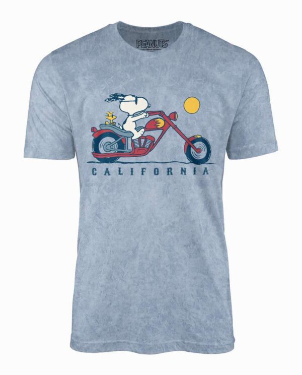 Peanuts Snoopy California Blue Mineral Wash T-shirt Main Image
