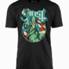 Ghost Blue Statue Black T-Shirt
