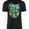Ghost Blue Statue Black T-Shirt