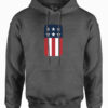 Miller Lite American Flag Can Charcoal Heather Hoodie