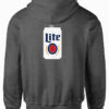 Miller Lite American Flag Can Charcoal Heather Hoodie
