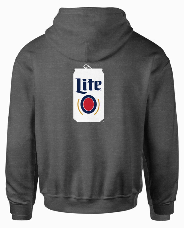 Miller Lite American Flag Can Charcoal Heather Hoodie