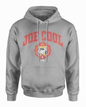 Peanuts Screen Printed Light Grey Hooded Sweatshirt