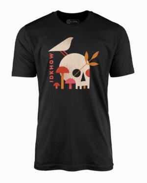 IDKHow Mushroom Skull Black T-Shirt