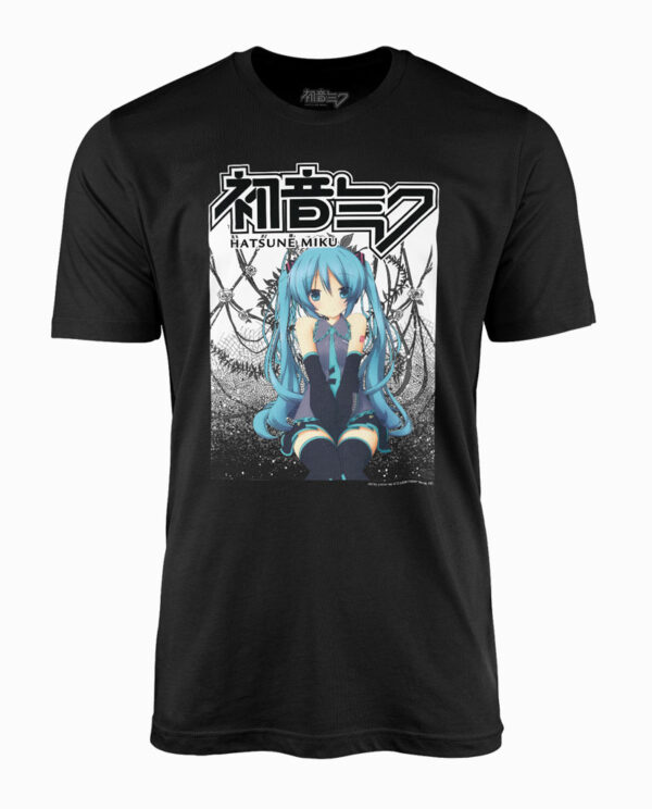 Hatsune Miku Rose Vines Black T-Shirt
