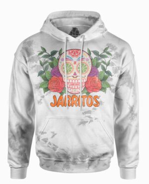 Jarritos Dia de la Muertos Gray Wash Hoodie Main Image