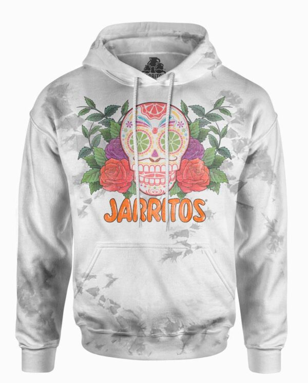 Jarritos Dia de la Muertos Gray Wash Hoodie Main Image