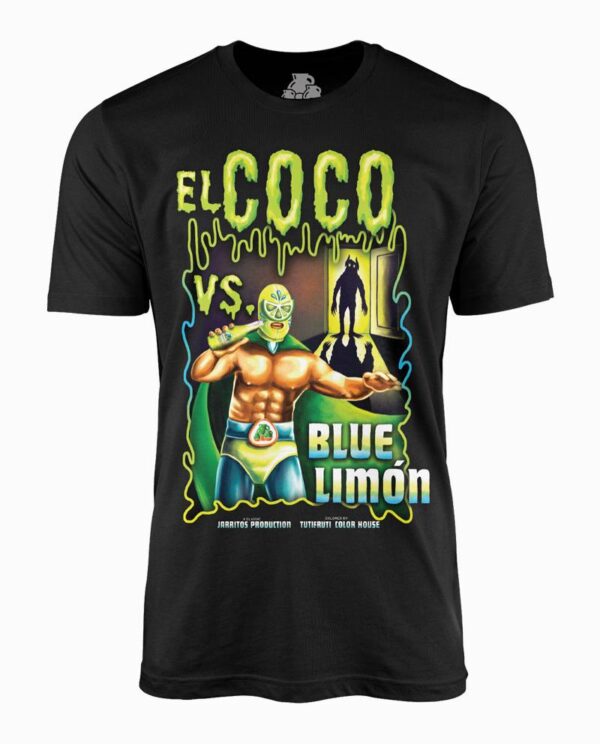 Jarritos El Coco vs Blue Limon Luchador T-Shirt Main Image