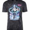 Hatsune Miku Black Mineral Wash Music Tee Main Image
