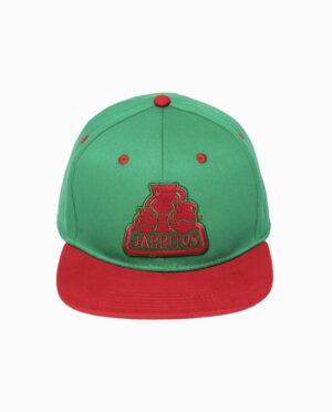 Jarritos Green & Red Snapback Hat Front Image