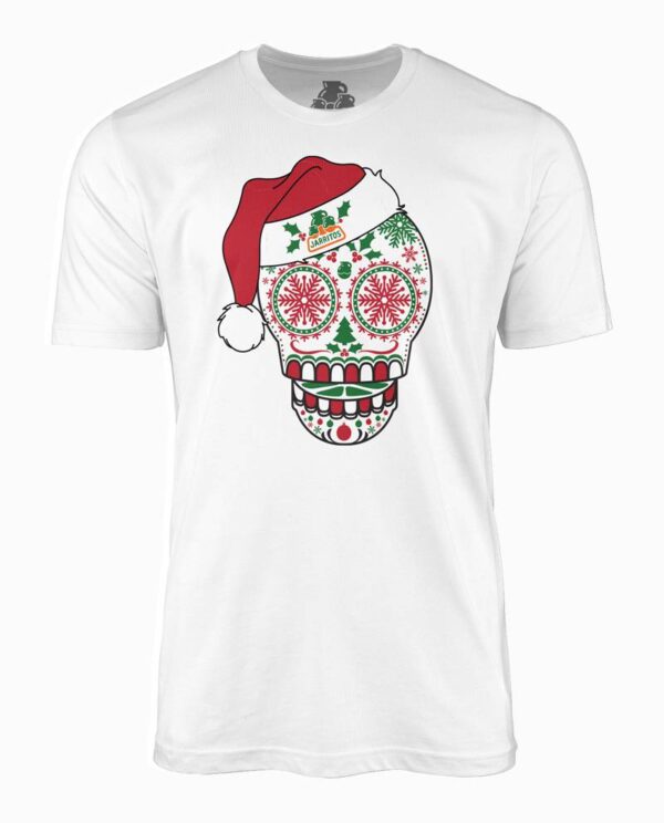 Jarritos Sugar Skull Santa White T-Shirt Main Image