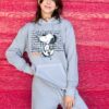 Peanuts Snoopy Graffiti Grey Hooded Sweatshirt
