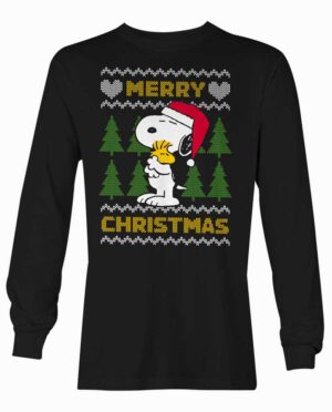Peanuts Snoopy Merry Christmas Long Sleeve Tee Main Image