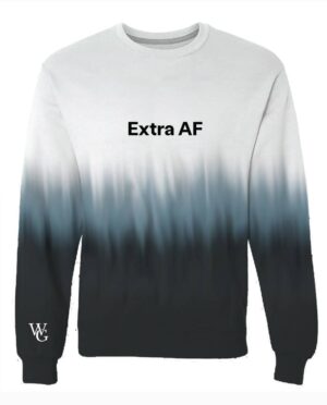 Walter Geoffrey Extra AF Gray-White Dip Wash Sweatshirt Main Image