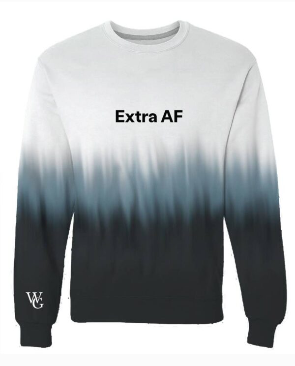 Walter Geoffrey Extra AF Gray-White Dip Wash Sweatshirt Main Image