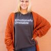 Walter Geoffrey Emotionally Unstable Charcoal T-Shirt Main Image