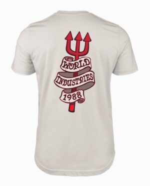 World Industries Pitchfork Creme T-Shirt Back Main Image