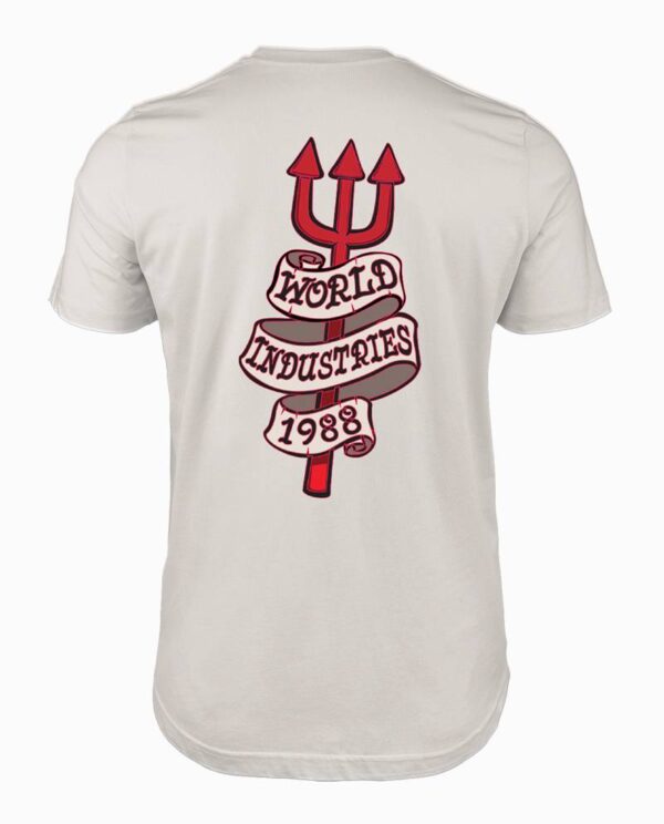 World Industries Pitchfork Creme T-Shirt Back Main Image