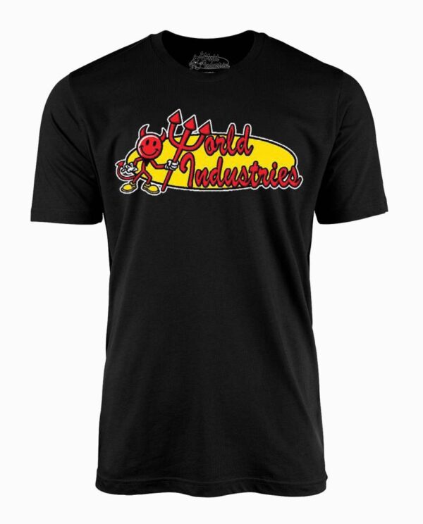 World Industries Devilman Logo Black T-Shirt Main Image