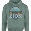 National Parks Zion Green Hoodie Main Image