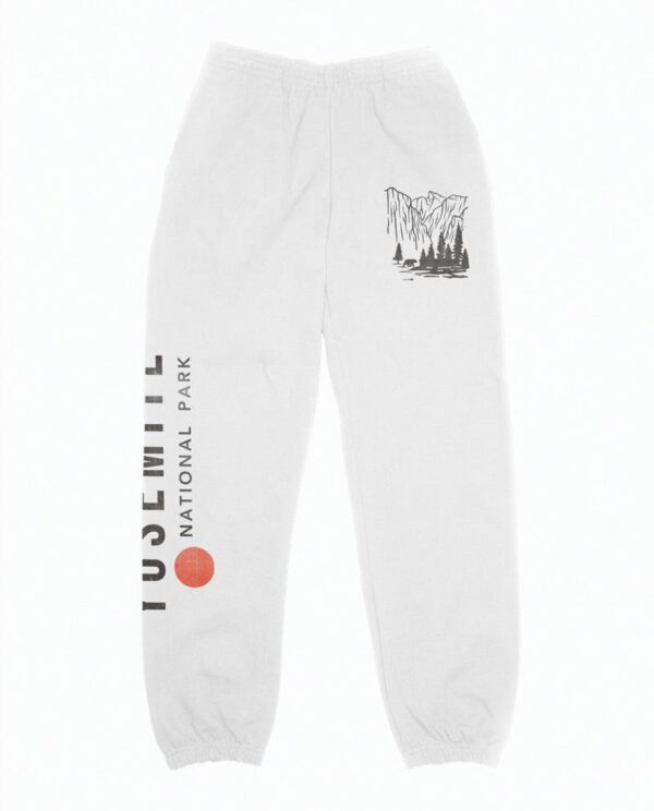 National Parks Yosemite White Joggers Main Image
